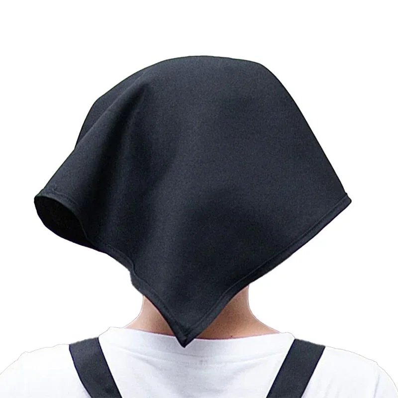 ミルクティーショップウェイター作業帽子レストランケータリングキッチンシェフ帽子ベーカリーレースアップクッキングキャップカフェショップ三角スカーフキャップ