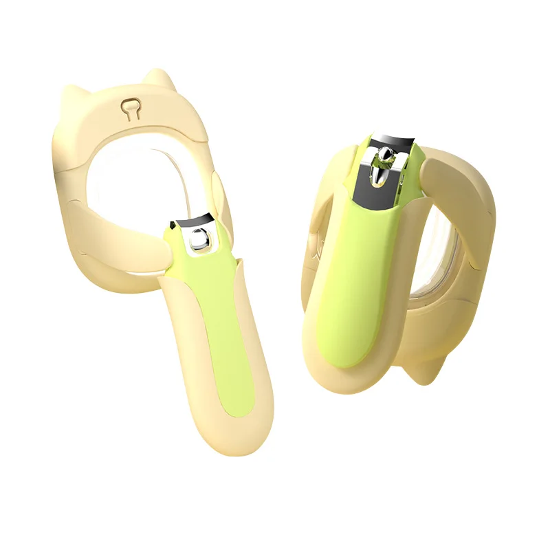 

Baby Nail Clippers Led Light Glowing Children Stainless Steel Nail Clippers with Magnifying Glass Babies Care Items Usb Charging