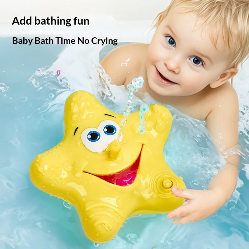 Sigo Electric Induction Spray Water Starfish Bath Toy Fun Waterproof Playing Toy For Bathroom Bathtub Swimming Pool