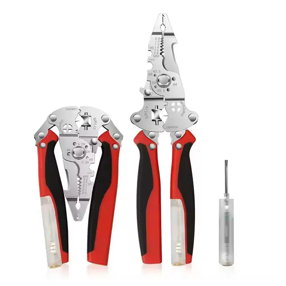 16 في 1 كماشة تجريد متعددة الوظائف مع كماشة الجهد تستر قطع سلك كابل العقص مقص تجريد الكهربائية H3D8