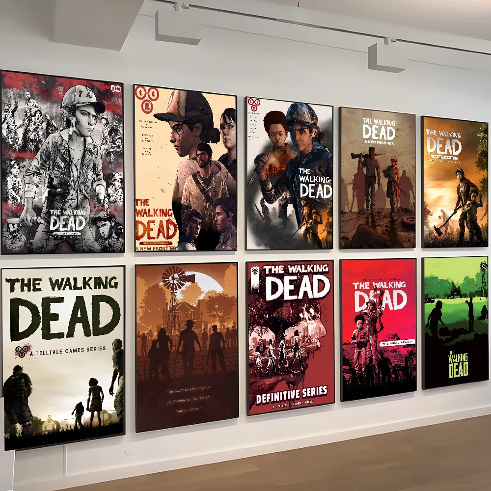 The Walking Dead Season Game Vintage Posters Sticky Whitepaper Prints Posters Artwork Posters Wall Stickers