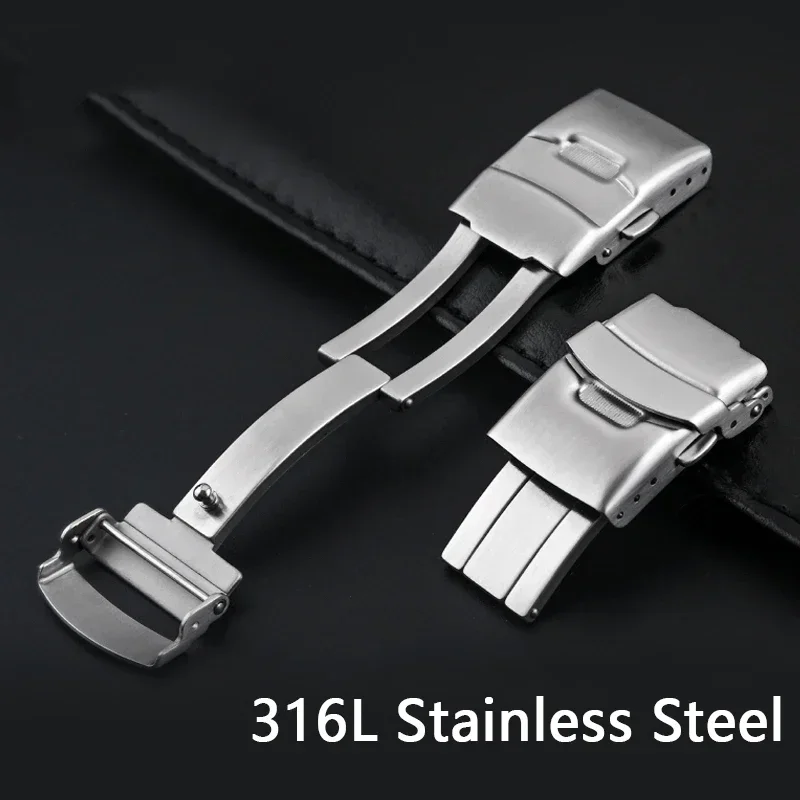 FKM Strap Fluoro Rubber Watch Band 18/19/20/21/22mm Universal Adjustable Quick Release Folding Buckle Bracelet for Men Women