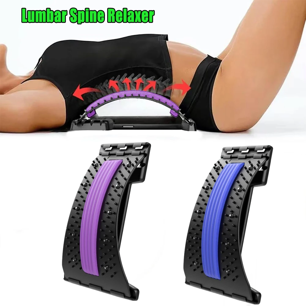 Waist Stretcher Lumbar Spine Relaxer Back Massager Arch Support Trainer Posture Corrector for Home Office Gym Daily Use