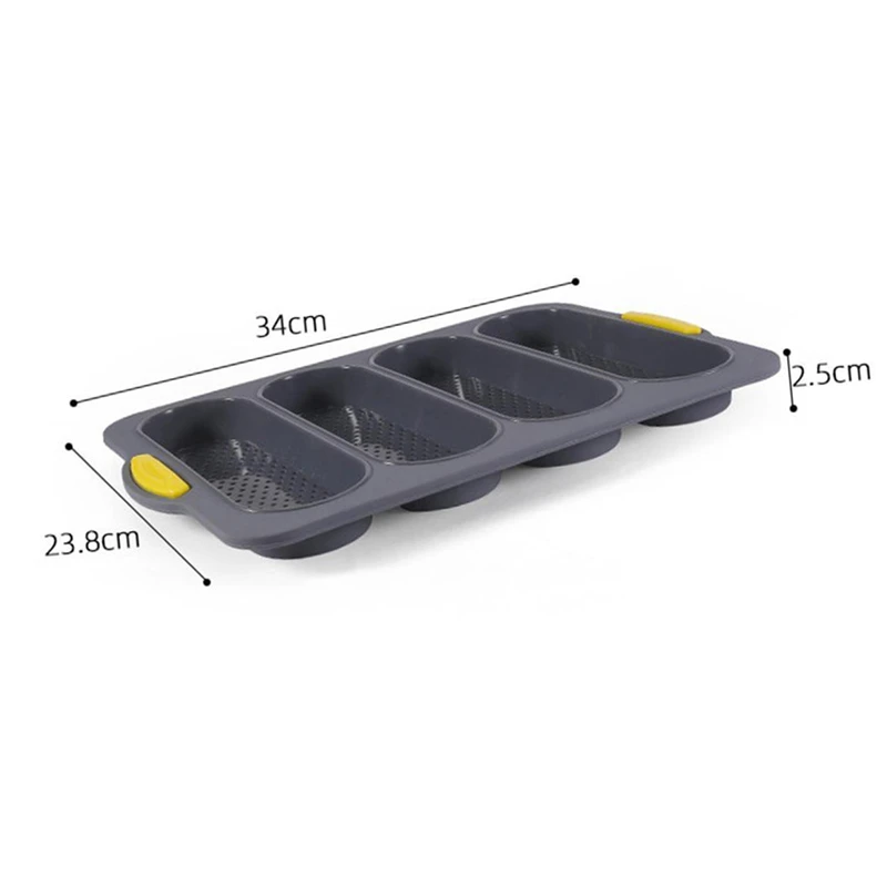 Baking Mold Restaurant Bread Food Mould Grade Baguette Bake Tray Silicone Anti-scalding Non-stick Oven Tool Kitchen Accessories