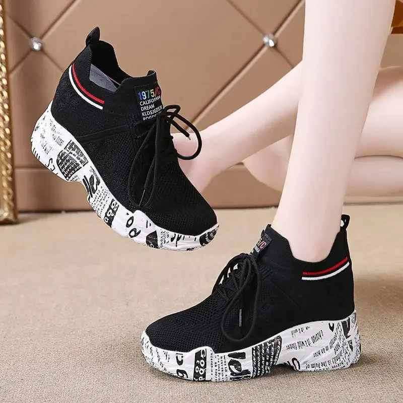 Shoes for Womens Sneakers Women's Designer Shoes Tennis Female Woman Fashion Trainers Heels Fall Winter Knitting Platform Shoe