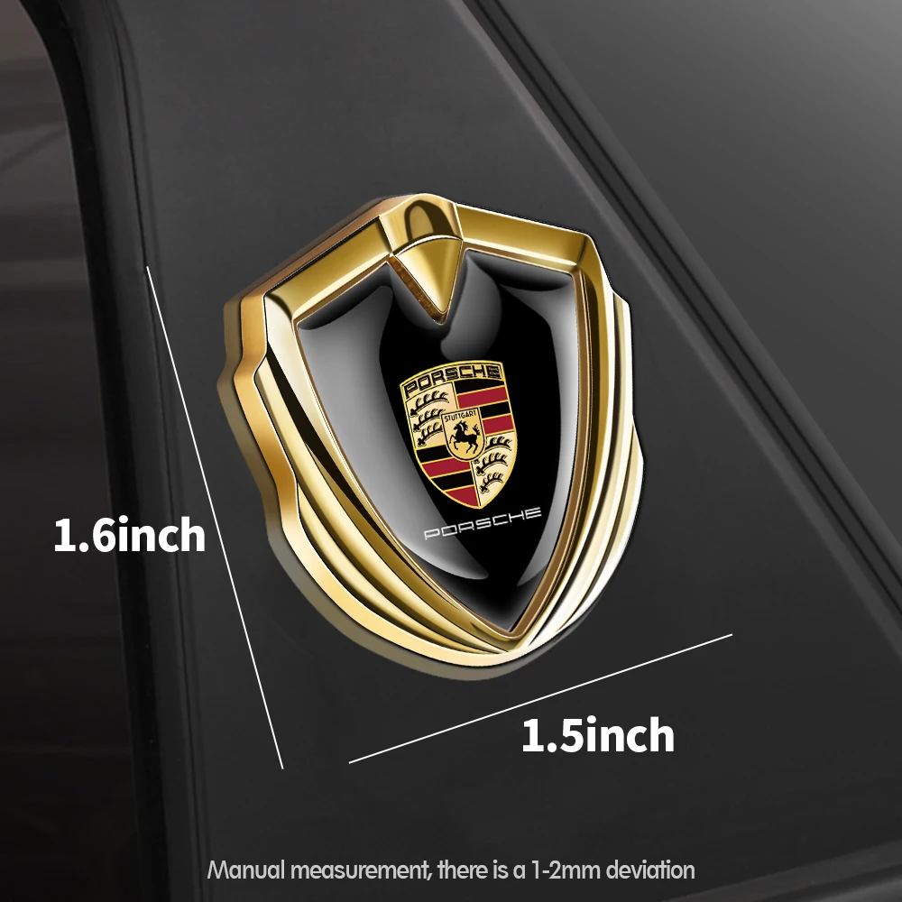 New Car Styling Metal Side Fender Trunk Shield Badge Stickers For Porsche 928 Boxster Cayenne Panamera Carrera-GT 918-Spyder 968