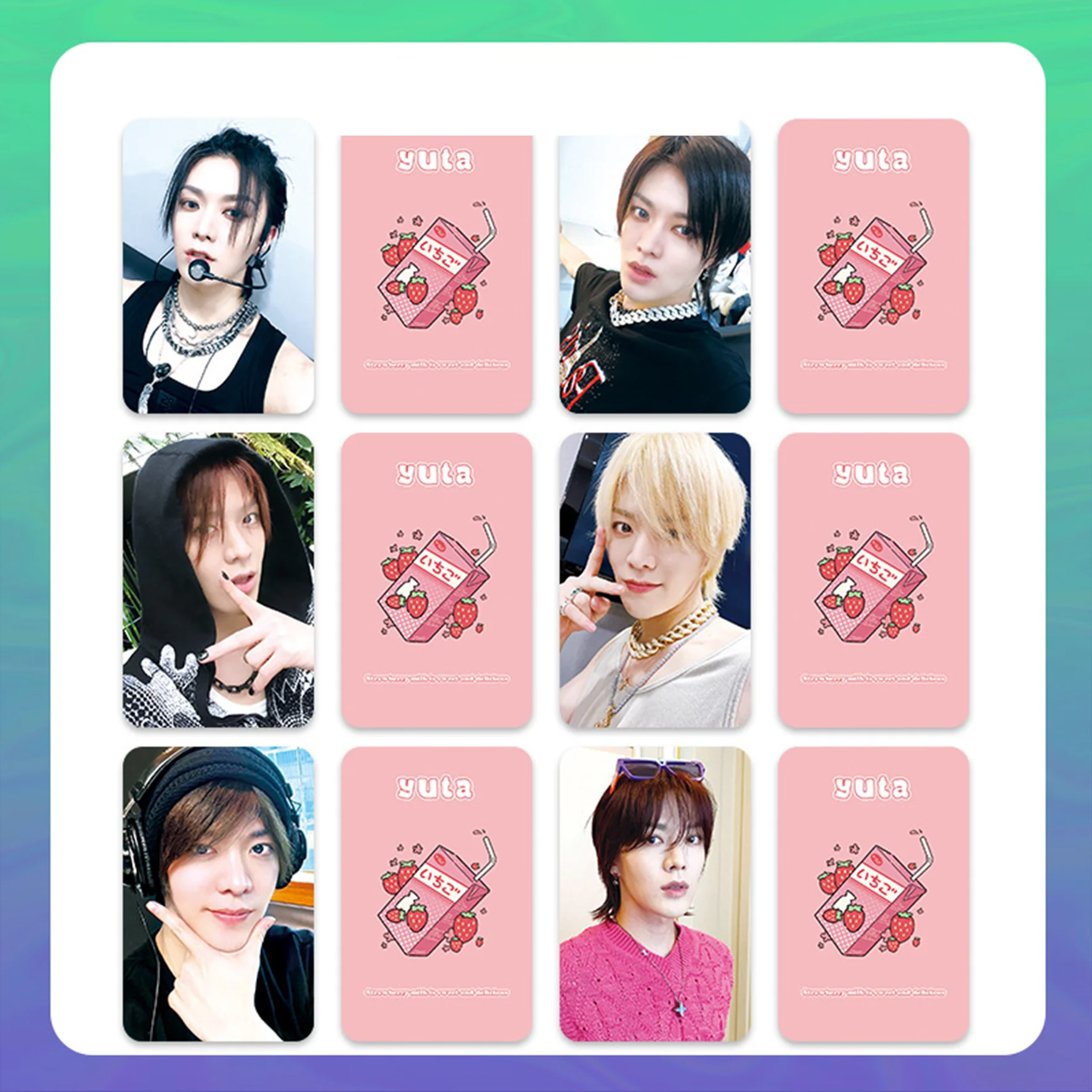 6pcs KPOP 127 INS Style Selfie Photocards DoYoung JungWoo Korean Double-Sided LOMO Cards YUTA TaeYong Fans Collections