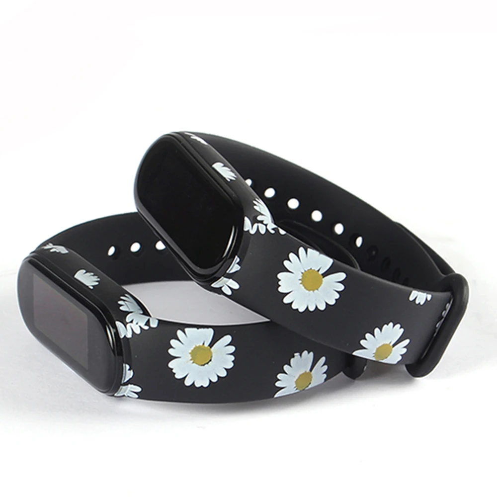 Para xiaomi mi banda inteligente 7 cinta daisy pulseira de substituição esporte pulso cor silicone pulseira compatível xiaomi banda 6 5 4 3