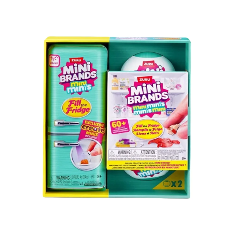 ZURU Mini Brands Refrigerator Ball Surprise Blind Box Super Mini Delicious Food Set Decoración para Casa de Juegos para Niños Juguetes Creativos