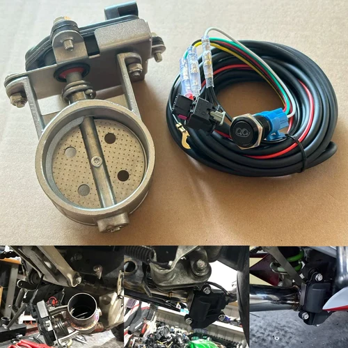 Imagen 1 del producto Sistema de tubo de escape para coche/motocicleta, locomotora, válvula de acero inoxidable insonorizada, interruptor electrónico, control de botón 51/60/63m