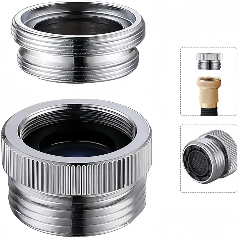 

Brass Water Saving Faucet Tap Aerator M24 Thread Bubbler Connector Silver Faucet Joints Water Purifier Accessory Tap Adapter