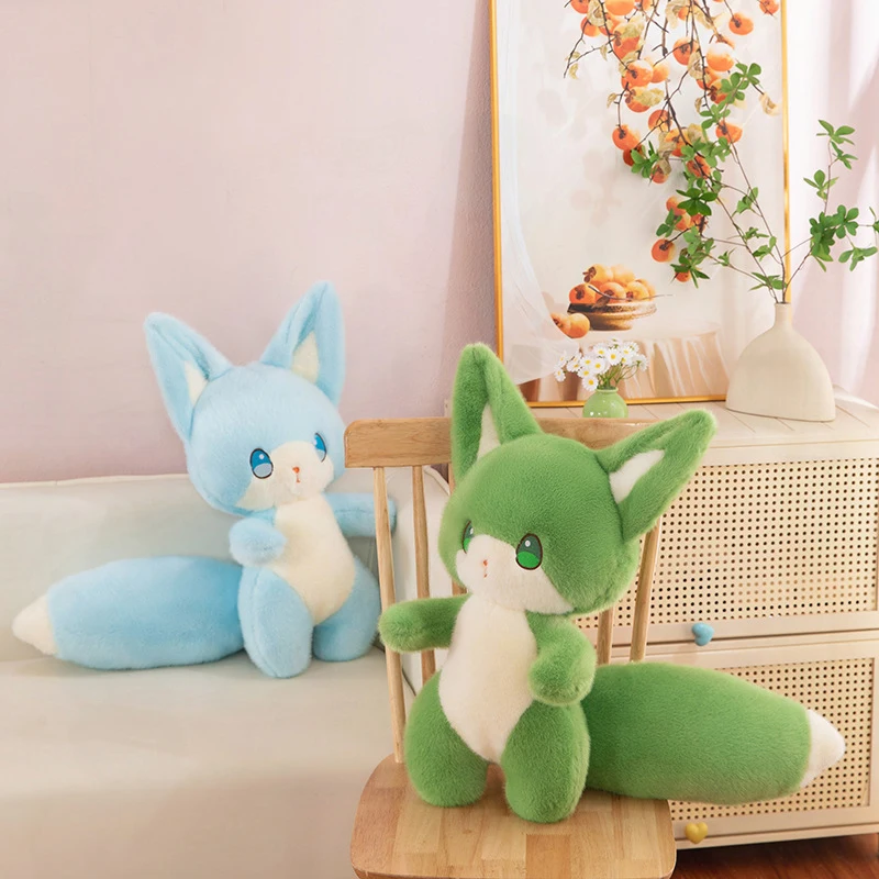 

Кавайная плюшевая кукла с лисой, игрушка для детей, подарок на день рождения, милая подушка с мультяшными животными, мягкий приятный детский праздничный подарок