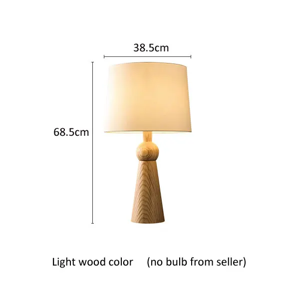 New American solid wood desk lamp bedroom bedside lamp living room study homestay hotel warm simple creative decor Desk Light