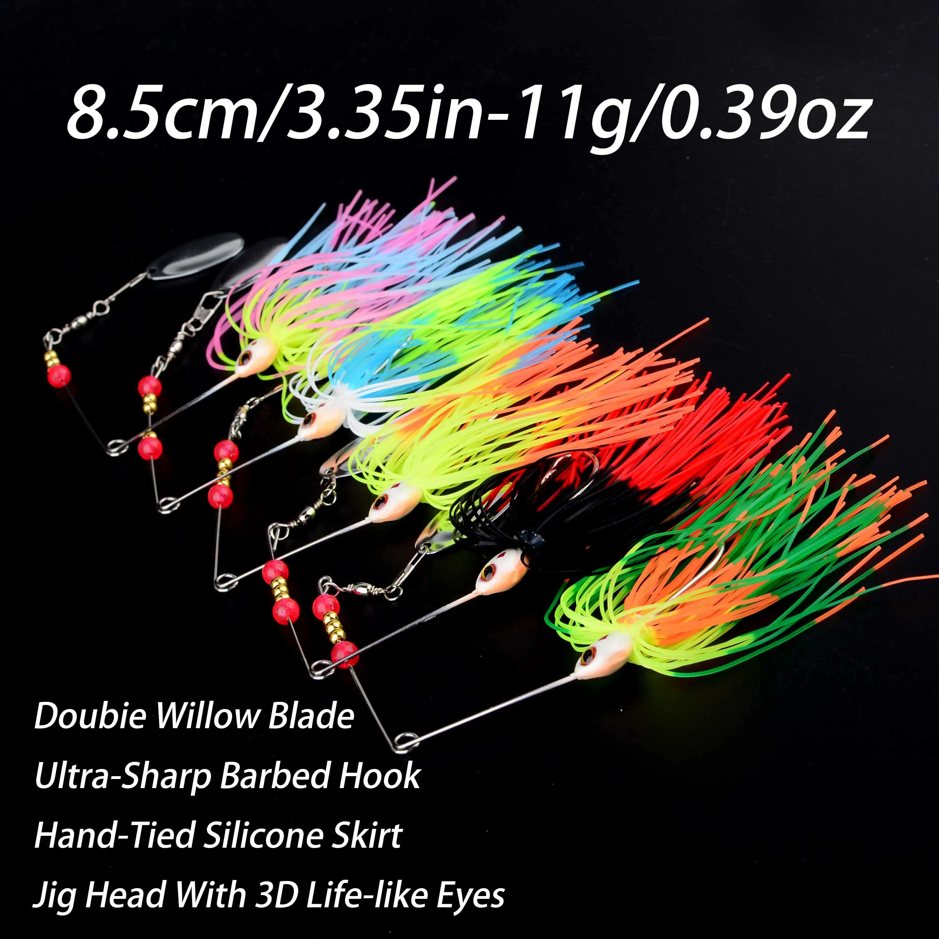 1pc Swivel Fish Hard Bait Fishing Lures Sinking 11g Spinner Spoon Artificial Baits Metal Sequins Spinnerbait Wobblers For Pike view 2