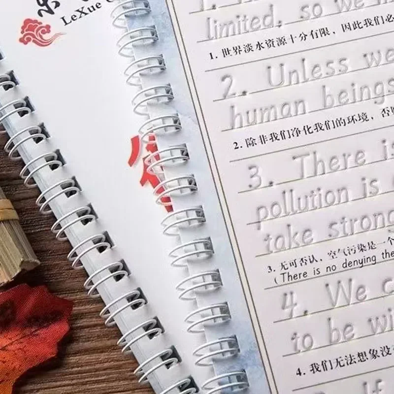 كتاب سحري قابل لإعادة الاستخدام باللغة الإنجليزية لتعلم الكلمات الأبجدية للطلاب، كتاب ممارسة الكتابة اليدوية لتركيبة الجملة القصيرة