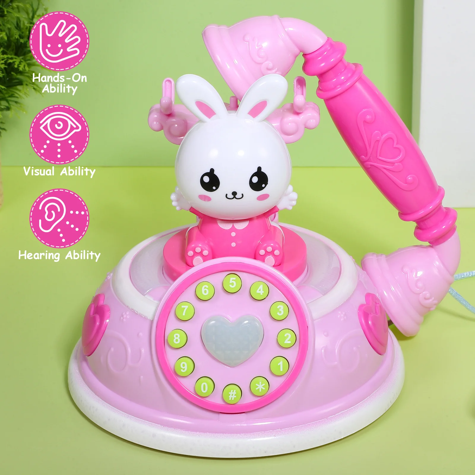 Simulation Telefon Spielhaus Kunststoff Zifferblatt Telefon Kinder Rolle Spielen Pädagogisches Interaktive Kinder Geschenk Spielhaus Spielzeug