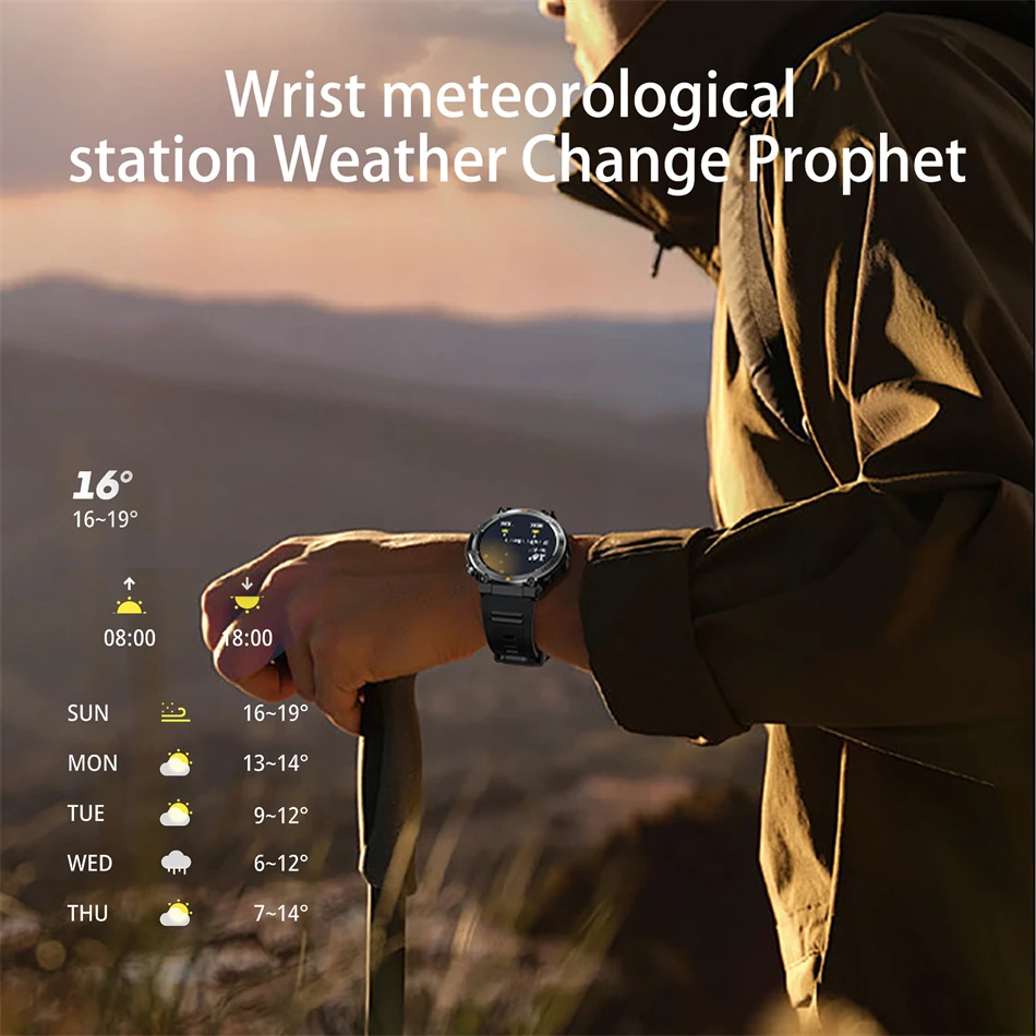 2025 nuovo orologio intelligente da uomo chiamata Bluetooth assistente vocale 100 + modalità esercizio frequenza cardiaca monitor sanitario previsioni meteo impermeabili