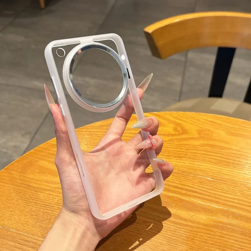 For OPPO FindX8 Ultra Mobile Phone Case Transparent Protective Case with Metal Lens Ring