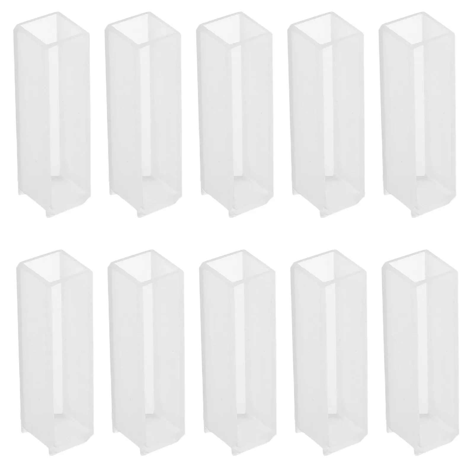 10pcs 10mm Standard Glass Cuvettes Optical Glass For Spectrophotometer Laboratory Quantitative Analysis And Scientific Research