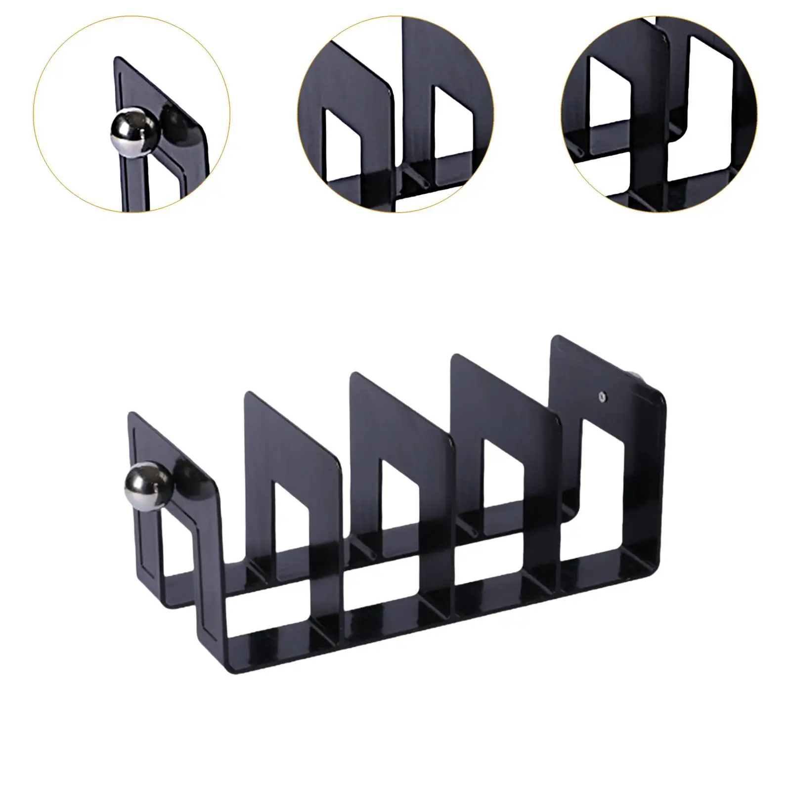 Desk Bookshelf Stand Rack Book Support Decoration Book Stopper Acrylic Bookend for Envelopes Mails Recipe Document Vinyl Records