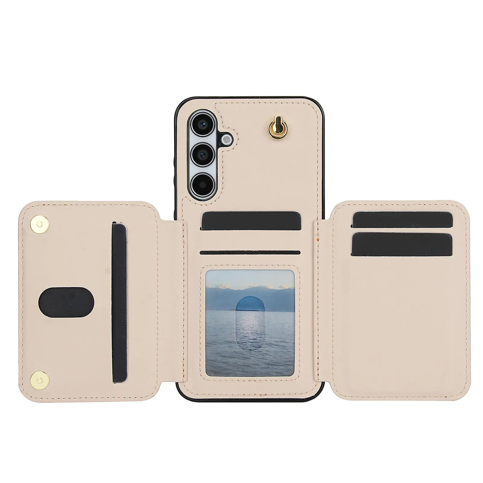 Portfel na zamek błyskawiczny do Samsung Galaxy A15/A14/A13/A55/A54/A53/A52/A51/A73/A72/A71 Etui na ramię z paskiem na kartę kredytową — zdjęcie produktu 3