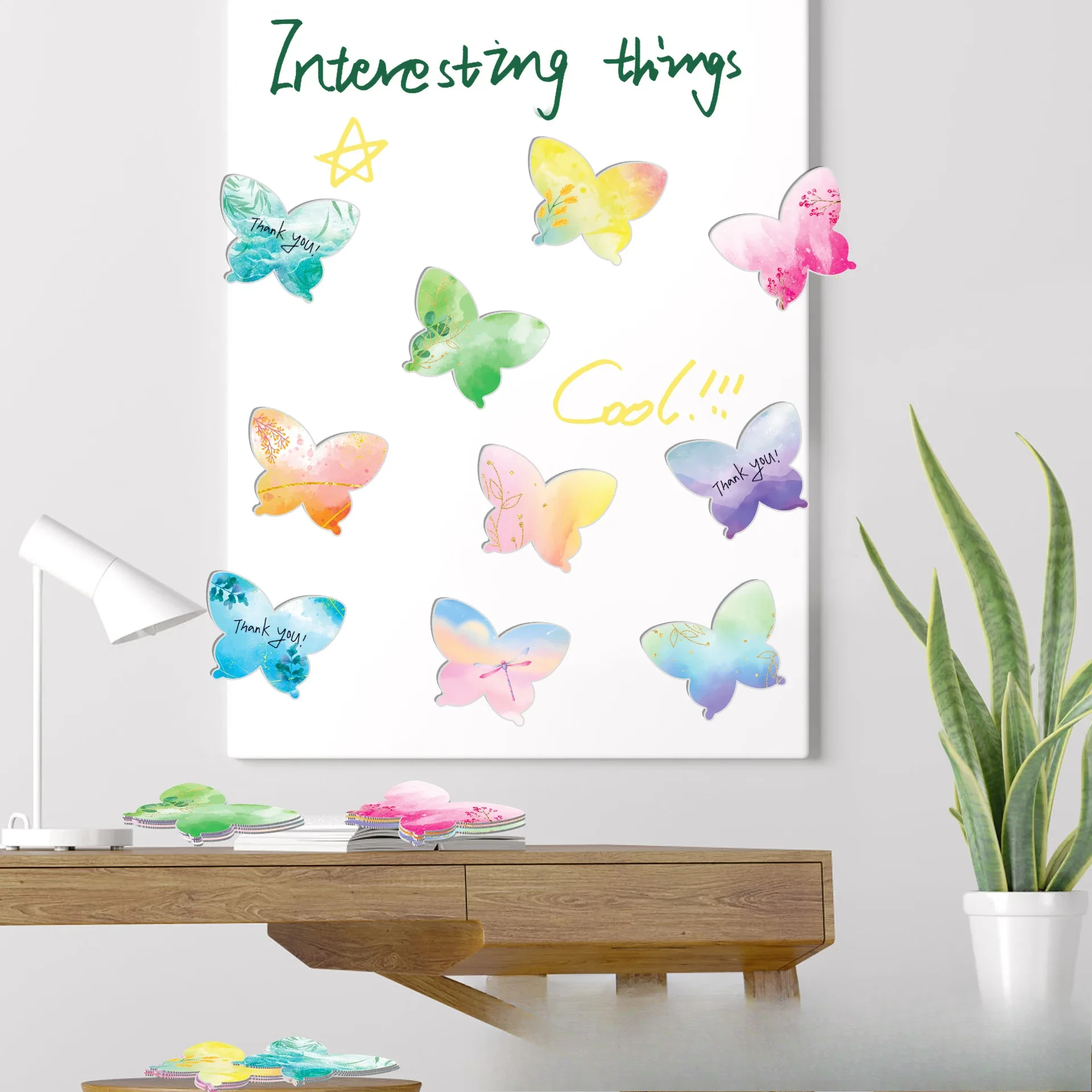 Colorful Butterfly Special-shaped Stationery Notes, Hand Account Stickers, Office Cultural Supplies Sticky Notes