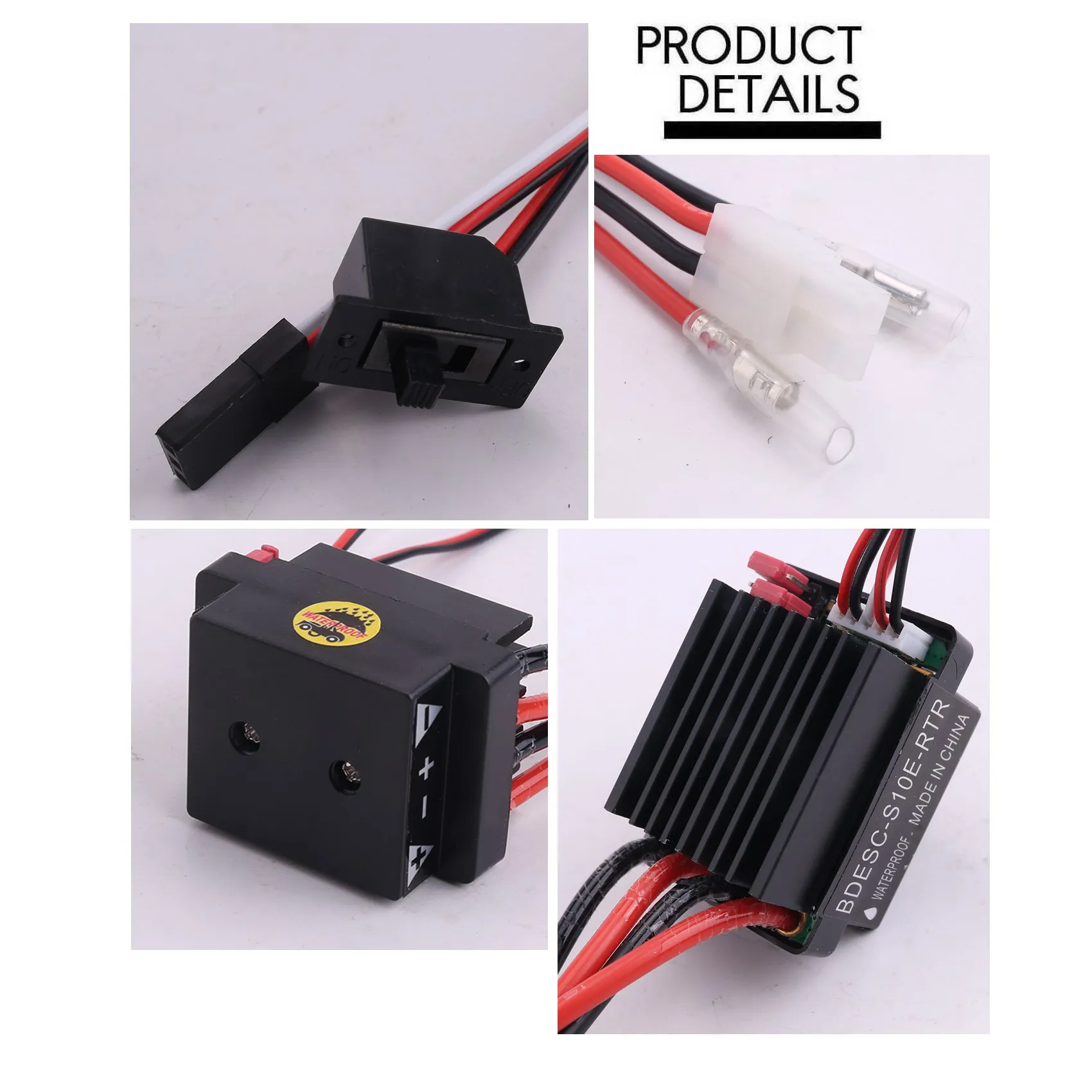 Rc ESC 320A 6-12V Brushed ESC Speed Controller with 2A BEC for RC Boat U6L5