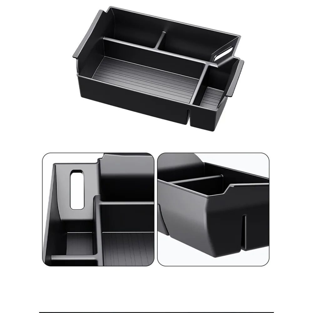 Für Toyota Sienna 2021-2026 Armlehnen-Aufbewahrungsbox Mittelkonsolen-Organizer Ablage Schwarz Innenausstattung Zubehör Upgrade-Kit Plus – Detail 4