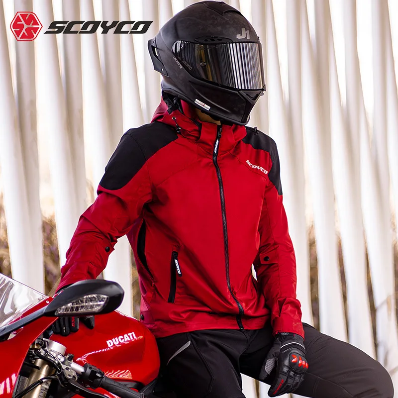 

New SCOYCO Motorcycle New Design Warm Jacket Removable Lining All Season CE Riding Suit Commuter Travel Fashion Jacket