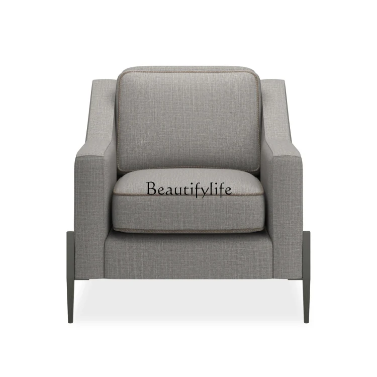 

Italian Style Light Luxury Designer Living Room Leisure Sofa Modern Simple Single Chair Fabric Sofa
