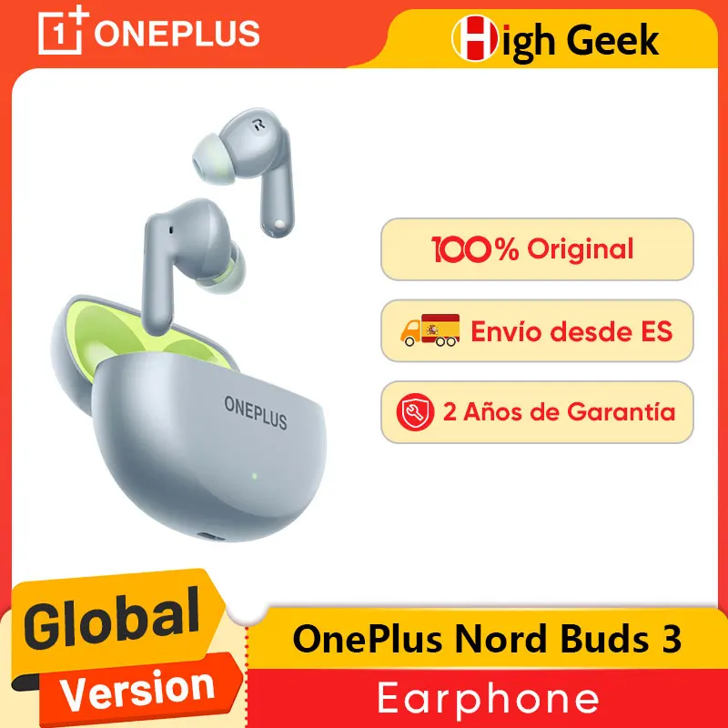 Global Version OnePlus Nord Buds 3 Earphones Up to 32dB Active Noise Cancellation Ultra-deep Bass with BassWave 2.0 IP55 BT5.4