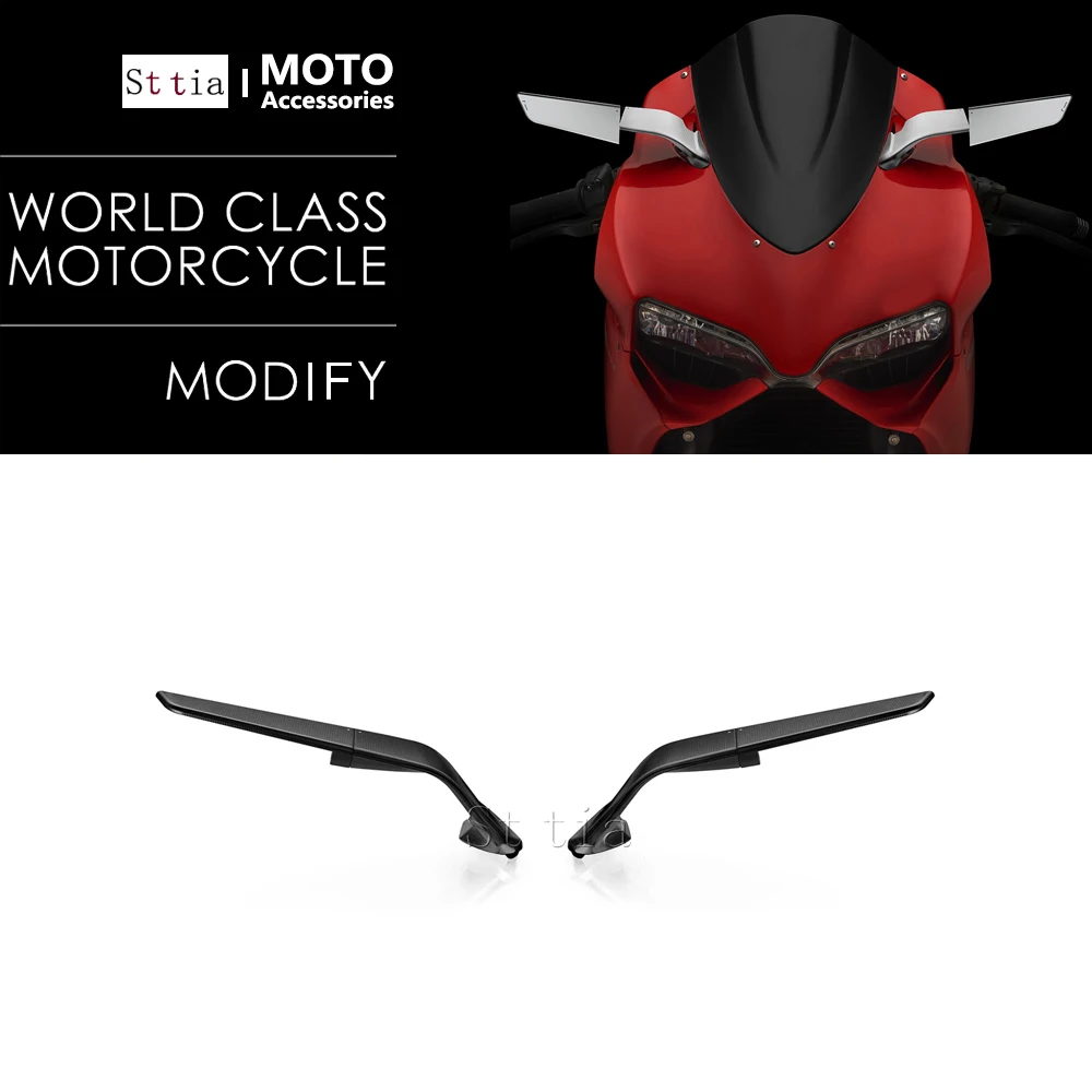 

PANIGALE 899 1199 New Motorcycle Mirrors For Ducati 899 ABS 1199 S Stealth Winglets Mirror Adjustable Wind Wing Side Rearview