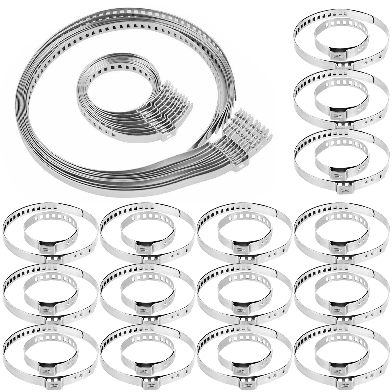 

10/30 шт. регулируемый обжимной зажим для шРУСа оси, универсальный зажим для багажника из нержавеющей стали, 2 размера для автомобилей, мотоциклов, транспортных средств