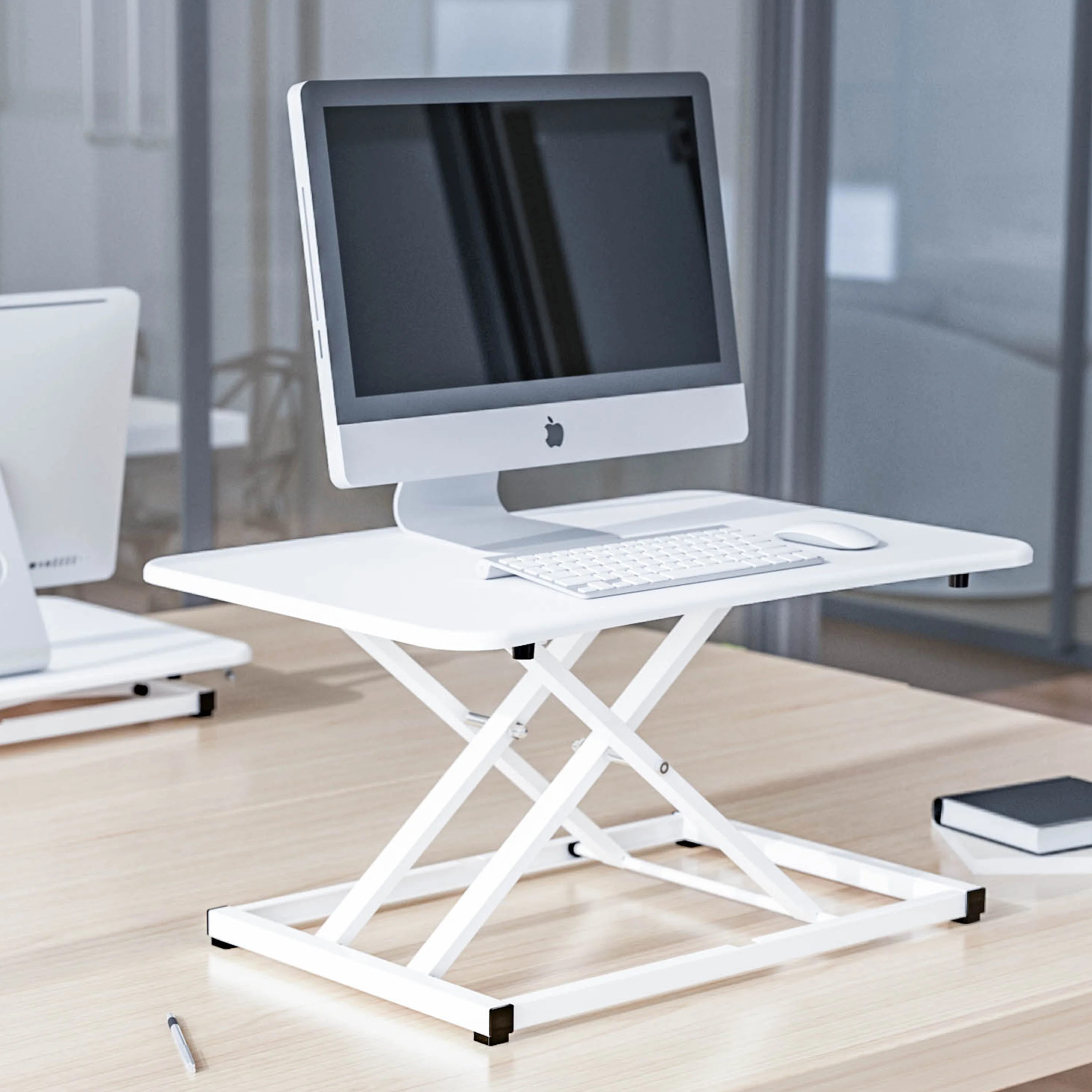 Ergonomic Lift Sit Standing Desk Converter Portable Workstation Height Adjustable Sit Standing Desk