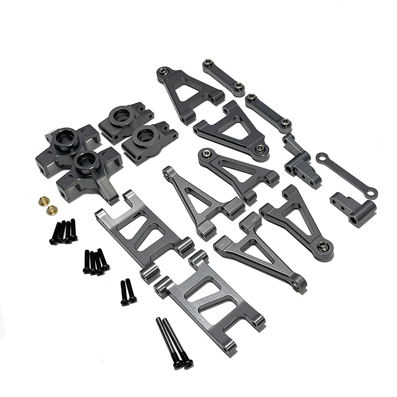 For MJX Hyper go 1/14 14301 14302 14303 14304 RC Car Upgrade Set Metal Front Swing Arm Steering Cup Steering Assembly Steering
