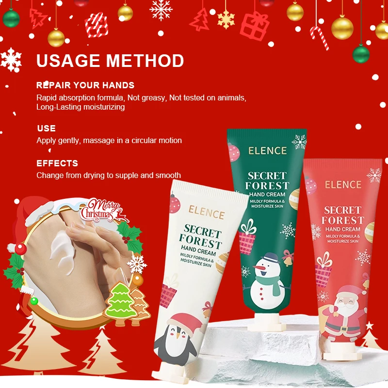 مجموعة هدايا عيد الميلاد كريم اليد كريم اليد المتين والترطيب والمغذي وكريمات اليد والترطيب ومنتجات العناية بالبشرة واليدين
