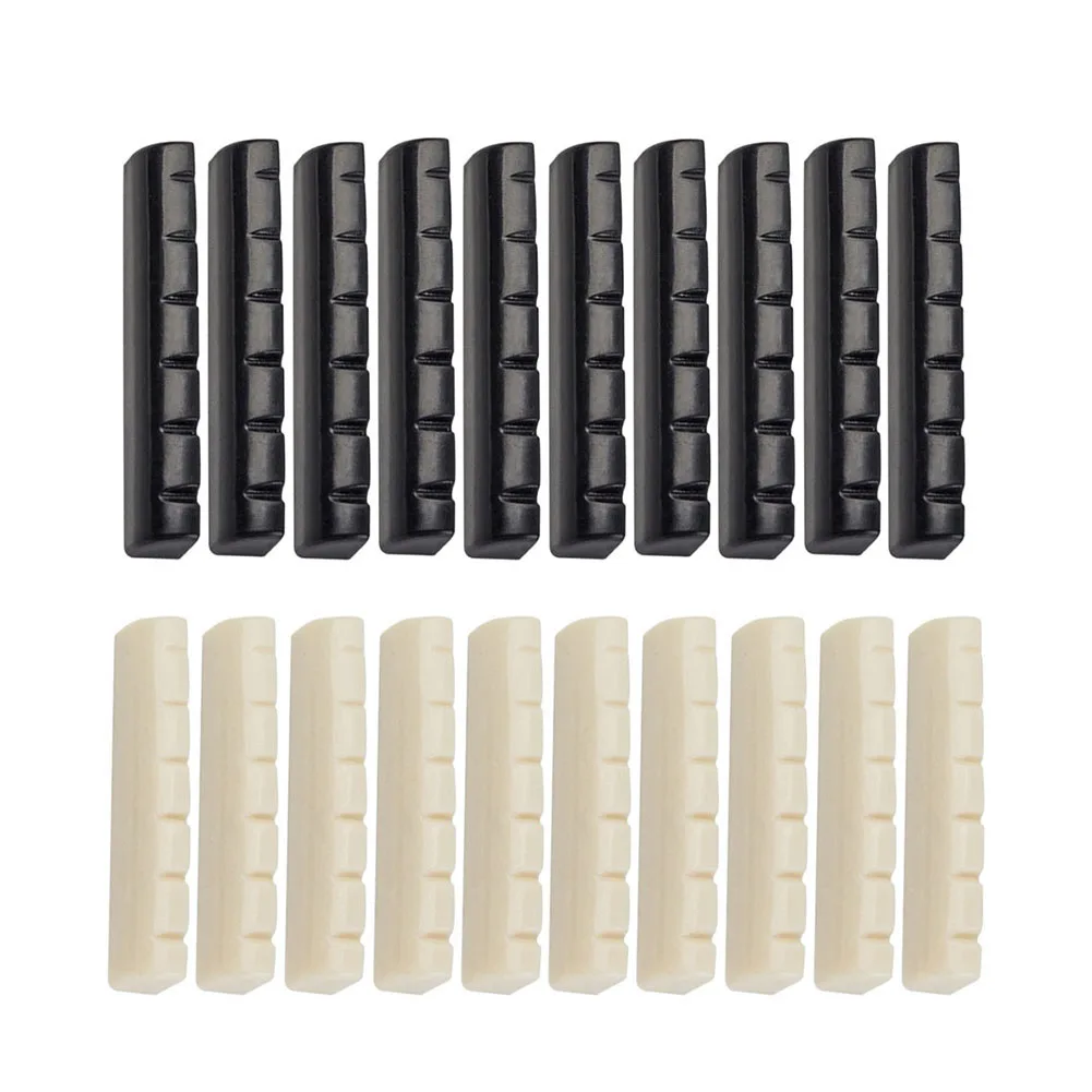 10 PCS Guitar String Nut Replacement For ST Electric Guitars Plastic Saddle Bridge/ 43mm X 6mm X 8.4mm No Modification Needed