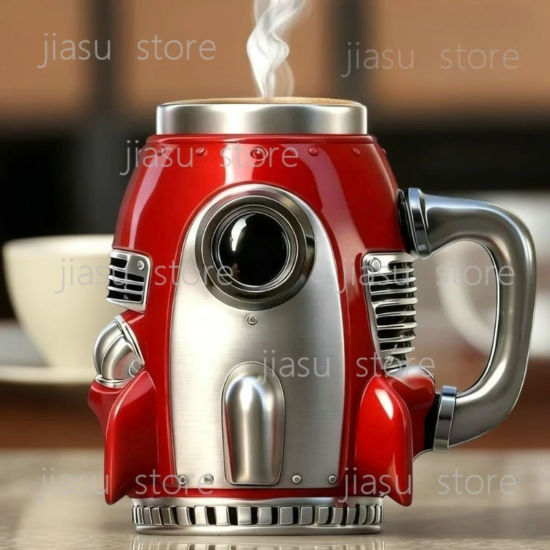 

2026 New Rocket Coffee Mug Creative Resin & Stainless Steel Space Shuttle Cup for Home Office Gift