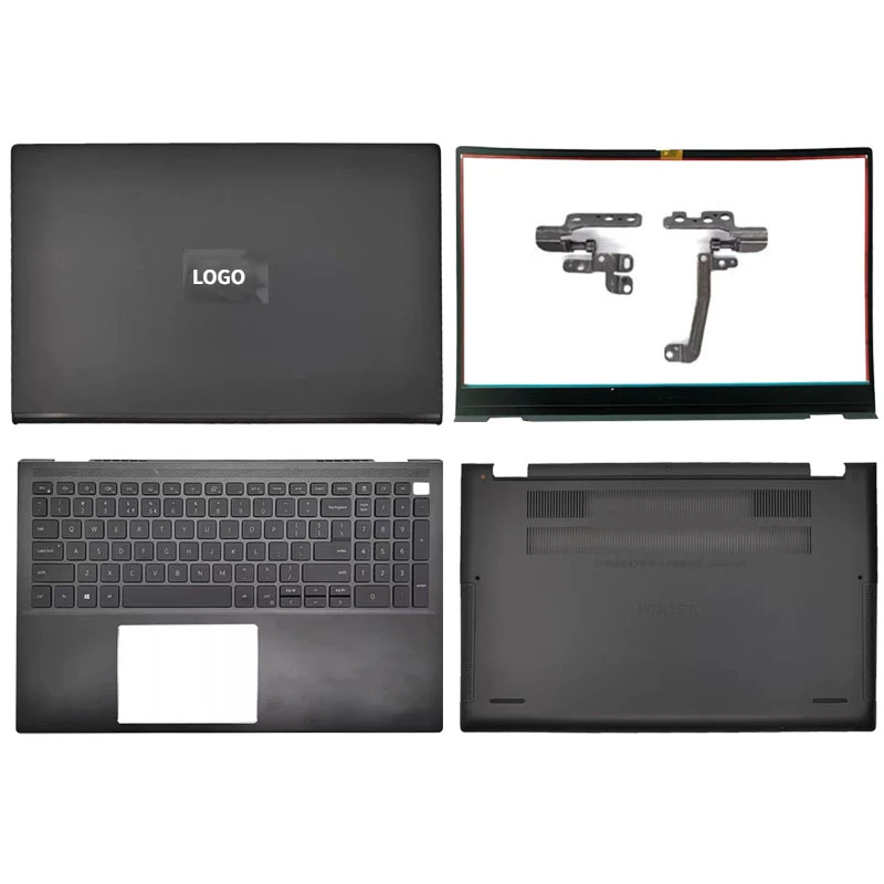 laptop lcd tampa traseira para dell inspiron moldura frontal palmrest case inferior dobradicas top case 7500 7501 01