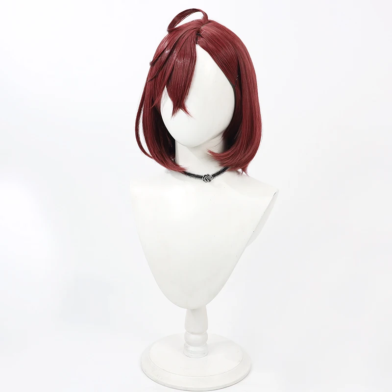 Anime Dandadan Cosplay Momo Ayase Wig Short Wine Red Bobo Heat Resistant Synthetic Hair Halloween Costume Role Play Party Wigs