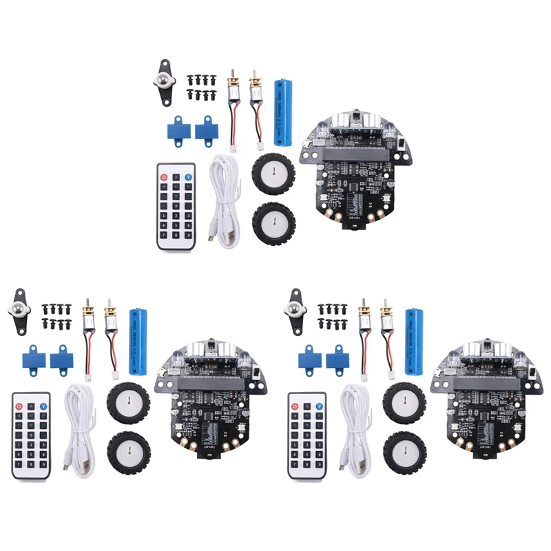 

BNVN-3X Robot Programmable Robotic Kit Based On BBC Microbit V2 And V1 For STEM Coding Education With Chargeable Battery(A)