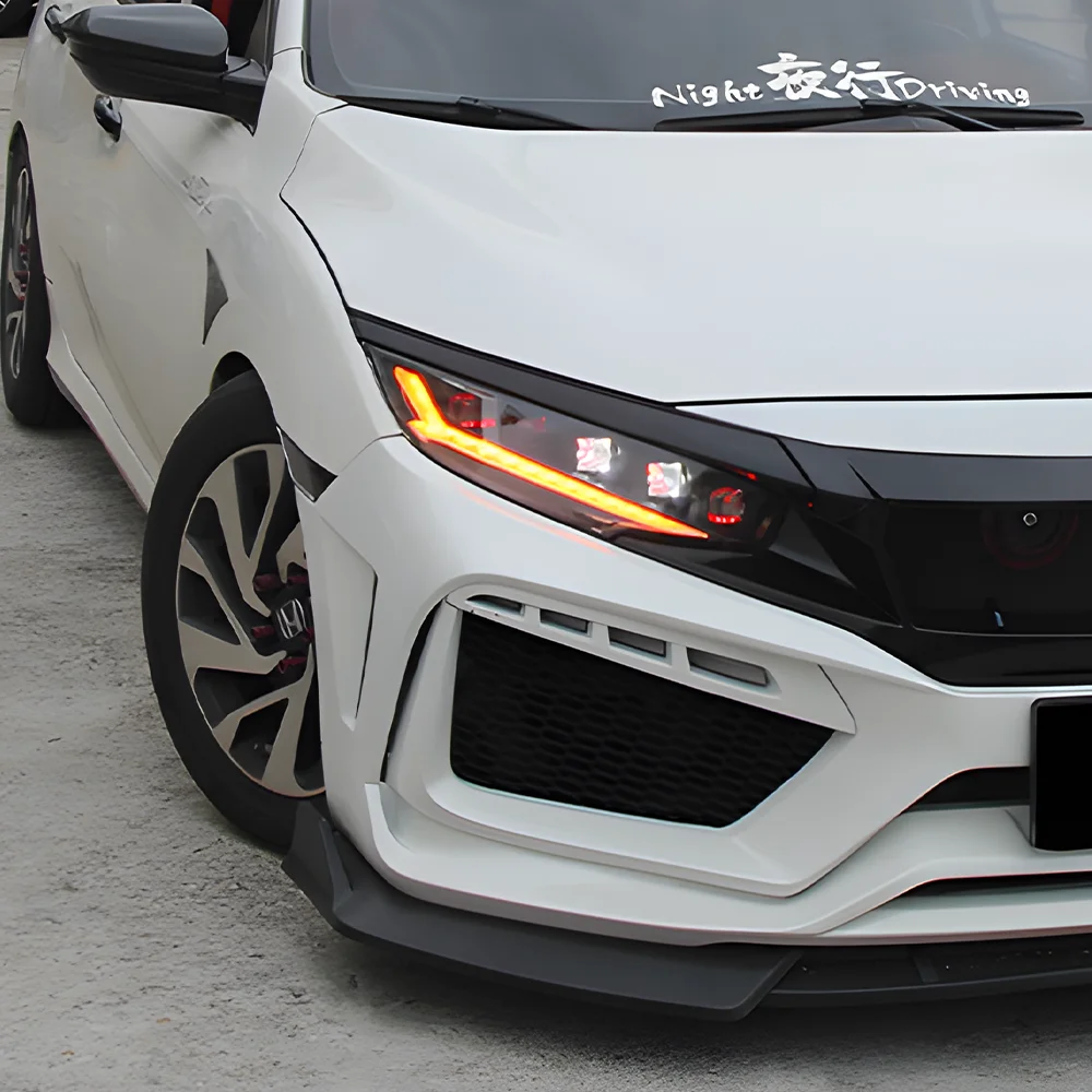 

Car Lights for Civic X 10Th 2016-2021 Led Auto Headlights Assembly Upgrade Projector 5 Lens Blink Signal Front Lamp Accessories