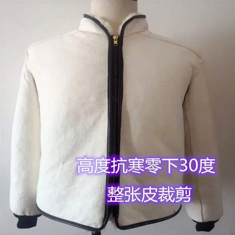 

Winter Real Sheepskin Jacket Men Women Sheepskin Fur Coat Long Sleeve Coat Warm Thickened Outerwear Cashmere Clothing Zipper