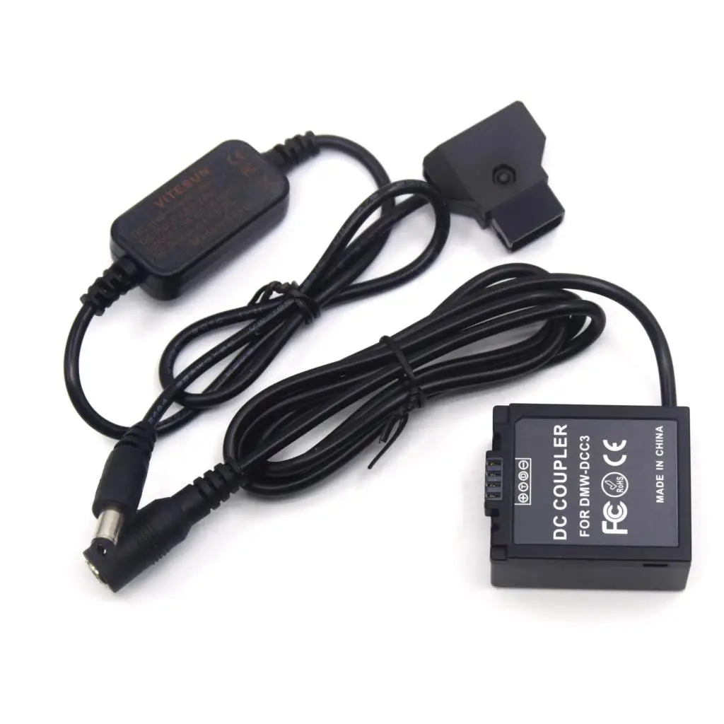 DMW-BLB13 DMWBLB13 Dummy Battery DCC3 DC Coupler D-Tap Step-Down Power Cable For Panasonic G1 GH1 GF1 G2 G10