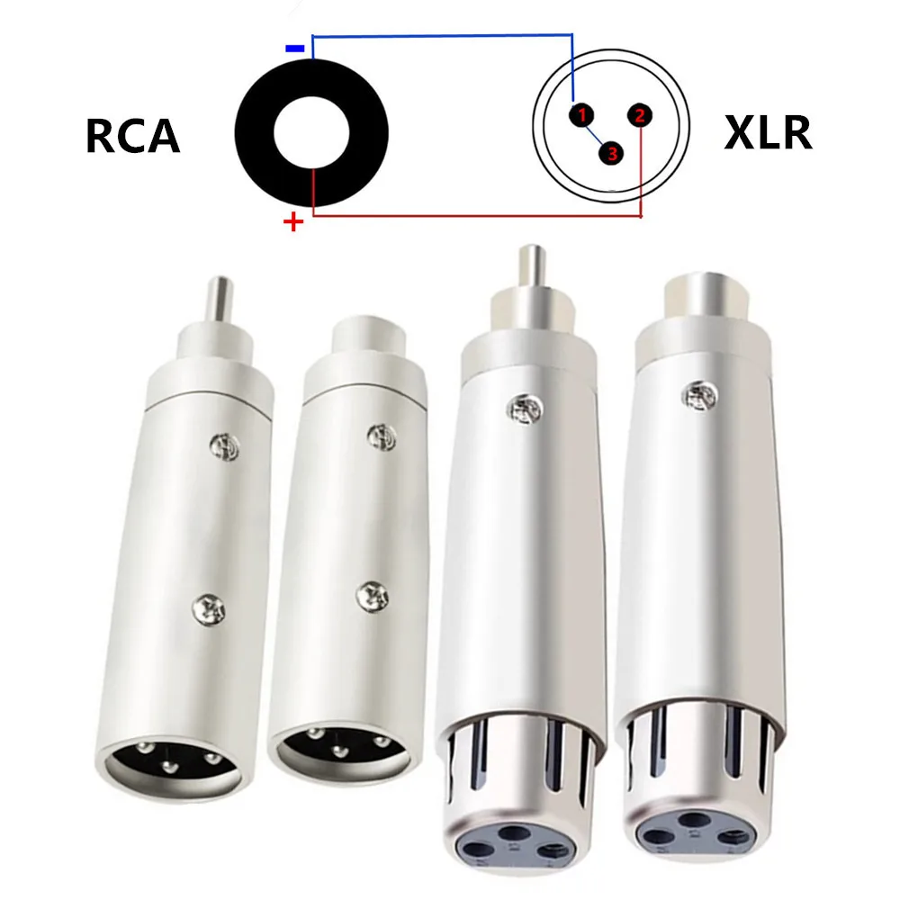 3Pin XLR أنثى إلى 6.35 مللي متر ذكر أحادية جاك الرصاص محول ميكروفون 3pin XLR ذكر إلى RCA أنثى زعيم محول النيكل مطلي