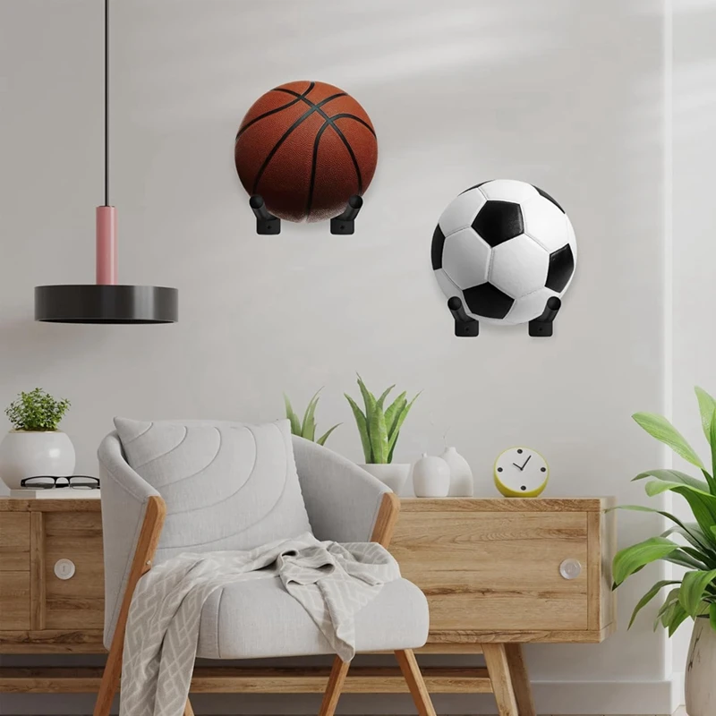 Wall Rack for Exercise Ball, Medicine Ball Holder, Gym Garage Storage, Yoga Ball, Balance Ball, Stability Ball, Basketball