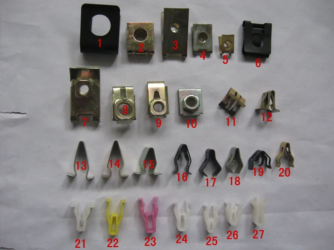 Self-service purchase car center console panel iron buckle plastic buckle fast wire iron sheet screw seat clip general diagram