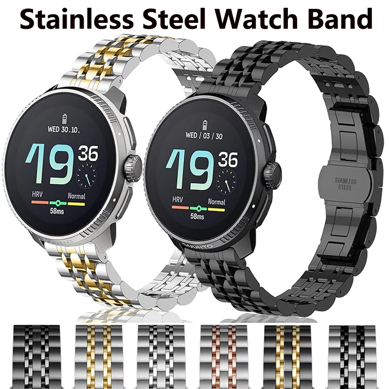 20 mm 22 mm Metallarmband für Suunto Race 2/Run/Race S/Vertical 2/9 Peak Pro/5 Peak Edelstahlband für Suunto 3 3 Fitnessband
