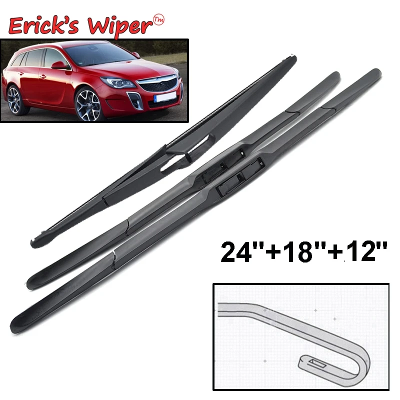 Erick\'s Wiper Front & Rear Wiper Blades Set For Opel Insignia Sports Tourer I 2008 - 2017 Windshield Windscreen Window 24\