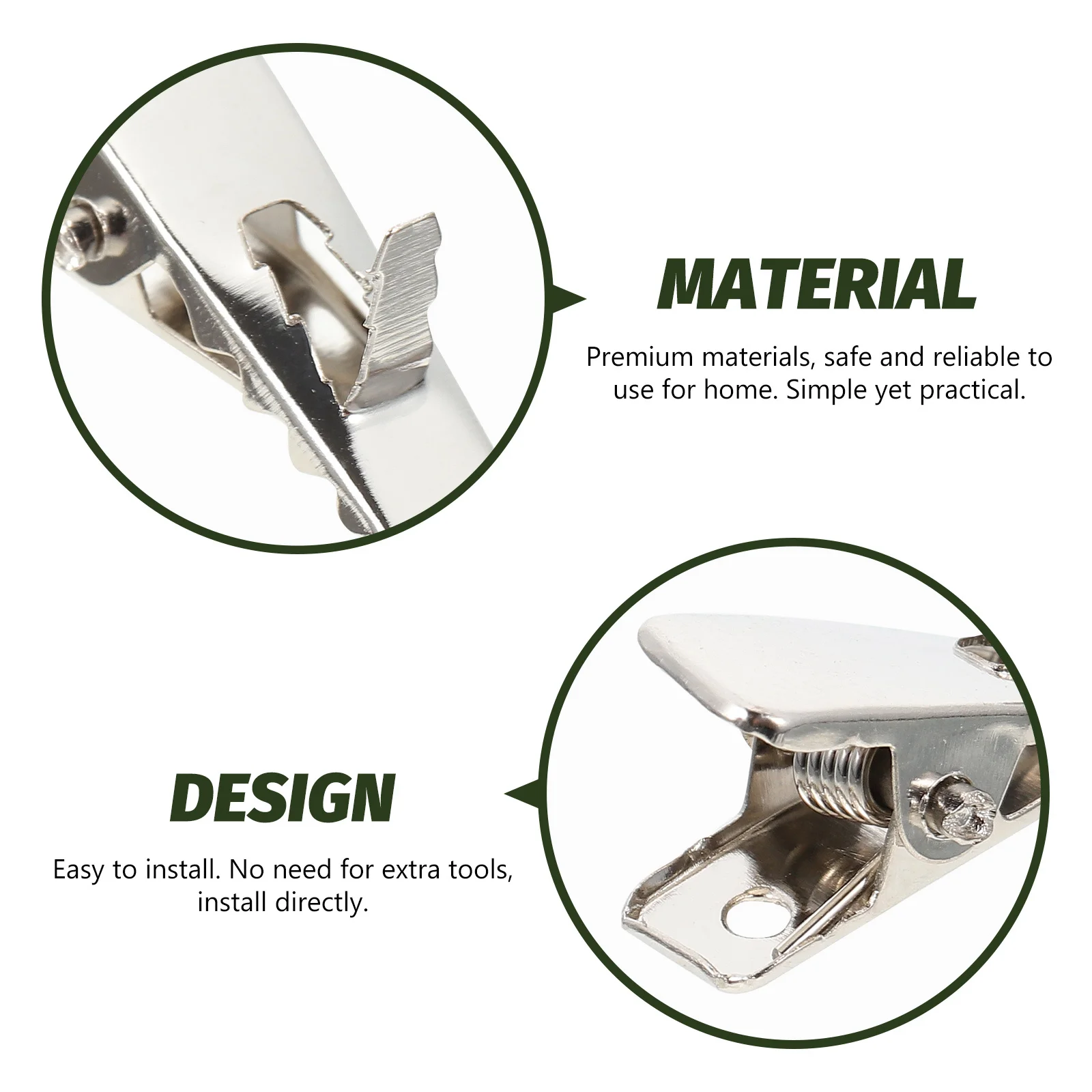 

100pcs Christmas Flower Decor Clips 2.5X0.5X0.4Cm Iron Xmas Ornament Clips For Home Garden Wreath Tree Decoration Party Metal